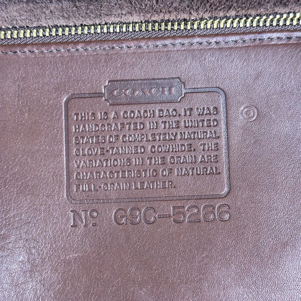 Vintage Coach Beekman 5266 Mocha dark brown leather briefcase bag made in USA - Picture 11 of 11